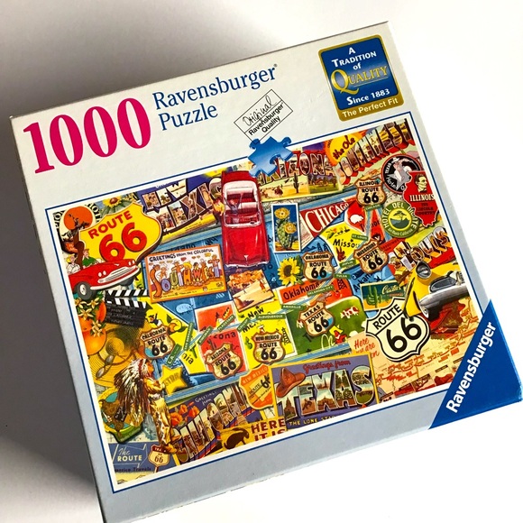 Ravensburger Jigsaw Puzzle 1000 Pieces Route 66 USA 27"x 20" 822430 Next Day Art - Picture 1 of 9